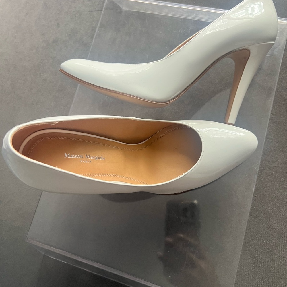 Maison Martin Margiela White Leather Heels - Picture 6 of 10